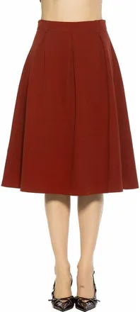 Alexia Admor Camille Pleated Midi Skirt in Red at Nordstrom Rack, Size 10