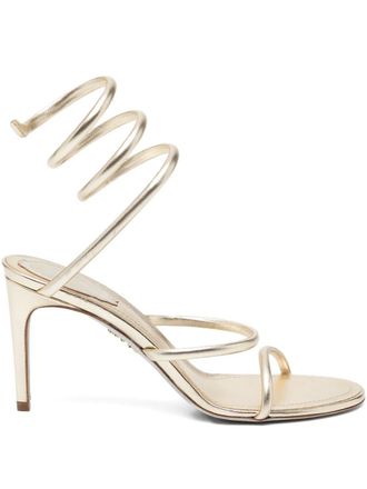 Rene Caovilla 80mm Cleo heeled sandals - Gold