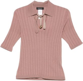 Fabiana Filippi Top con collo lavallière - Rosa