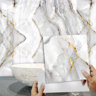 OEM Adhesivos Para Cocina De 30x30 Cm Con Dise&ntilde;o De M&aacute;rmol Dorado. Adhesivos Para Pared, Azulejos De Cocina, Adhesivos Para Ba&ntilde;o, Azulejos De Pvc Adhesivo