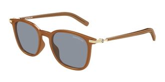 Montblanc MB0460S 005 Mens Sunglasses Brown Size 50