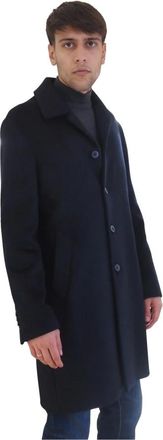 AT.P. CO Maximel Coat - Heren - Mantel - Blauw - M - Wol - Jassen