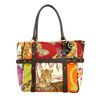Ferragamo Multi-Color Nylon Tote Bag (Pre-Owned)