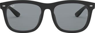Ray-Ban 56mm Square Sunglasses in Black /Dark Grey at Nordstrom