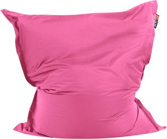 Beliani Puf Coj&iacute;n Grande Rosa Cremallera Asiento Descanso Reparador Comodidad Xl Fuzzy