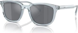 Prada Stijlvolle Pillow Shape Zonnebril met Flash Lenzen - unisex - Zonnebrillen - Blauw - 53 MM - Accessoires