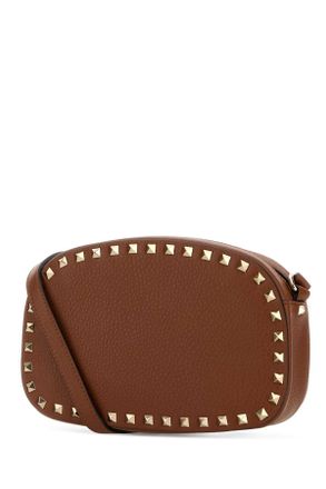 Valentino Garavani Womens Caramel Leather Rockstud Crossbody Bag Selleria Calf - Bos Taurus Borse A Mano