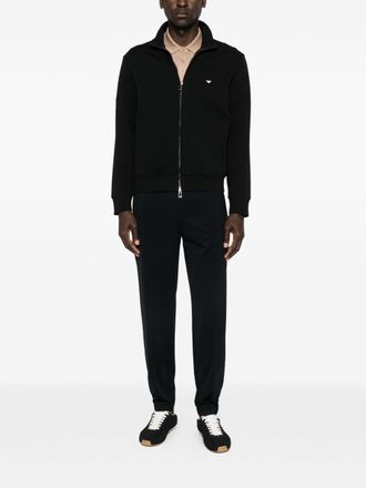 Emporio Armani Logo-Detail Zip Sweatshirt - Black