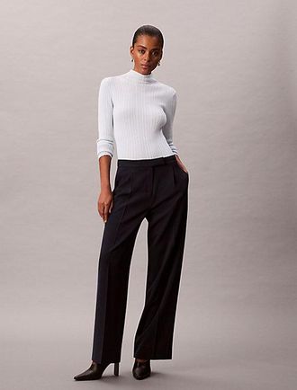 Calvin Klein Pantal&oacute;n De Suave Crep&eacute; Plisado