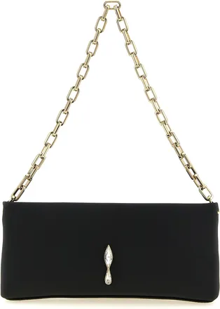 Christian Louboutin Black Elastane Clutch Womens Bag