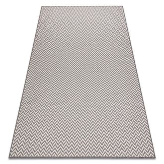 RugsX Tappeto Sisalo Sizal Zigzag 2901 Crema / Taupe Beige 120x170 Cm