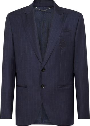 Billionaire Boys Club pinstripe-pattern wool blazer - men - Wool - 50 - Blue