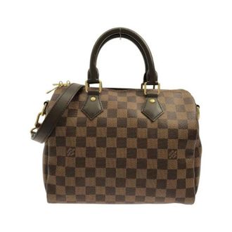 Louis Vuitton Pre-owned Damier Speedy Bandouliere Boston Bag - Dames - Pre-owned - Bruin - Maat: ONE Size