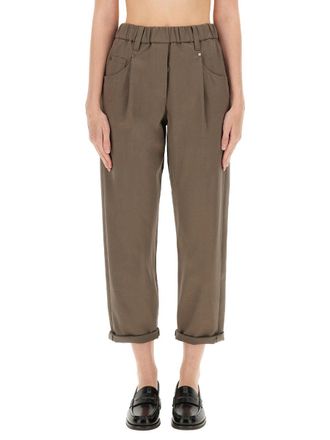 Brunello Cucinelli Brunello Cucinelli Baggy Pull On Pants In Cotton Cover Up