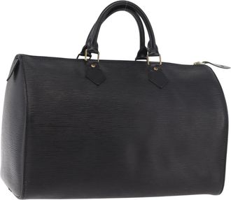 Louis Vuitton Speedy Epi Leather Black Leather Handbag (Pre-Owned)