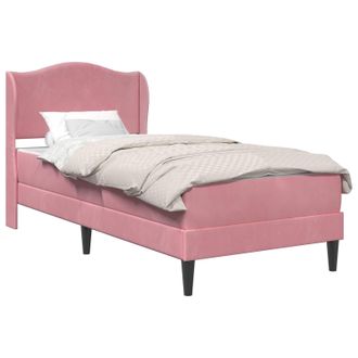 vidaXL Struttura Del Letto Con Testiera Rosa 90 X 200 Cm Velluto Vidaxl