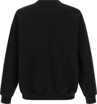Balenciaga Distressed Graphic-Print Sweatshirt - Black