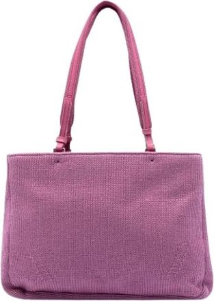 Prada Pre-owned Vintage Tote Bag - Dames - Vintage Shopper - Roze - ONE Size - Katoen - Vintage