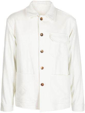 Lardini Giacca-camicia con bottoni - Bianco