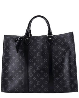 Louis Vuitton Black Monogram Eclipse Canvas Sac Plat NM 24H (Authentic Pre- Loved)