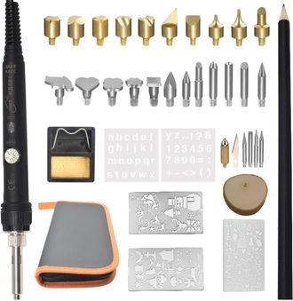 OEM Juego De 36 Bol&iacute;grafos Para Soldar, Kit De Grabado Termogr&aacute;fico, Temperatura Ajustable 200-480 &deg;c, Herramienta Para Grabado En Madera