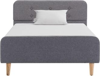 vidaXL Estructura de cama de tela gris claro 100x200 cm Vidaxl