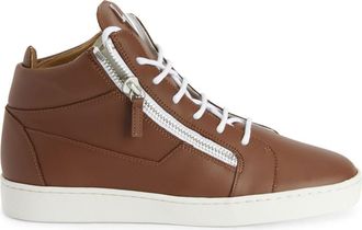 Giuseppe Zanotti Kriss mid-top sneakers - men - Leather/Rubber/Fabric - 43 - Brown