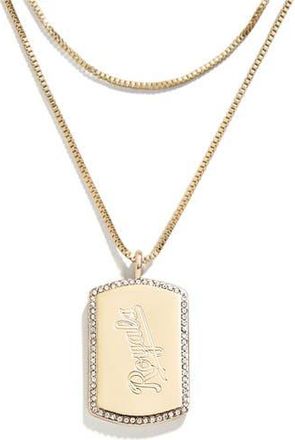 WEAR by Erin Andrews x Baublebar Kansas City Royals Dog Tag Necklace in Gold at Nordstrom