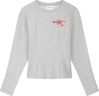 Fab By Fabienne Chapot Dhelia Trui - Dames - Sweatshirts - Grijs - 2XL - Katoen - Hoodies & sweatvesten