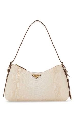 Prada White Logo Shoulder Bag