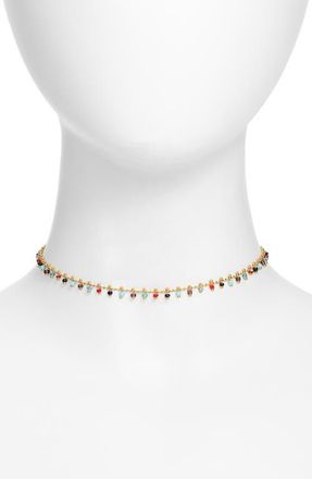 Vidakush Rainbow Cluster Choker Necklace in Gold at Nordstrom, Size 14