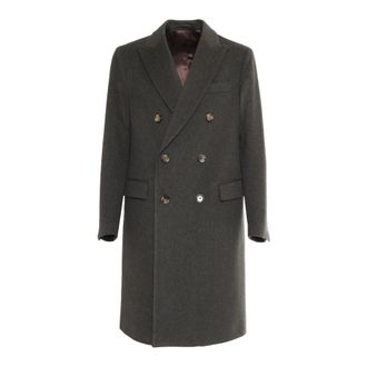 Lardini Drop Reg Coat - Heren - Mantel - Grijs - M - Wol - Jassen