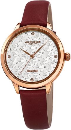 Akribos XXIV Quartz Diamond Silver Dial Ladies Watch AK1051BR