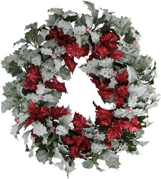 Vacchetti Vacchetti - Corona Con Escoba De Carnicero Roja Cm&oslash;34h45