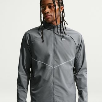 Nike Mens Miler Repel UV Protection Running Jacket in Grey | IF2369-084