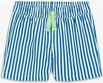 primary Baby Swim Trunk In Stripe in Blueberry White Stripe at Nordstrom, Size 18-24M
