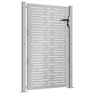 Berkfield Home Beautiful Garden Gate 105x155 cm Corten Steel Square Design in Brown