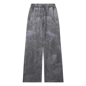 GCDS Pantaloni Jogger con Logo Borchiato - - Trousers - Uomo - Grigio - XL