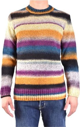 Dondup Truien - Heren - Ronde hals truien - Veelkleurig - L - Wol - Truien & Vesten