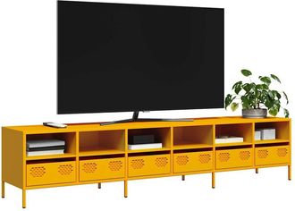 Berkfield Home TV Cabinet Mustard Yellow 202x39x43.5 cm Cold-rolled Steel