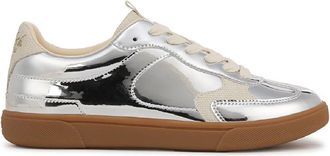 Blowfish Womens Silver Lace-Up Sneakers - Tastic