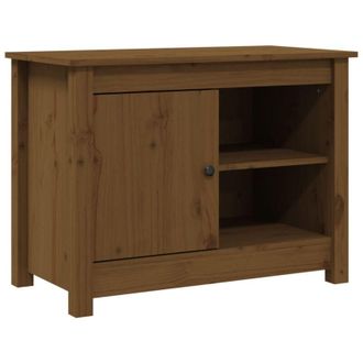 vidaXL Vidaxl - Mueble De Tv Madera Maciza De Pino Marr&oacute;n Miel 70x36,5x52 Cm