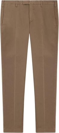 Pantaloni Torino Pantaloni Dieci Slim Fit - Heren - Slim Fit Broeken - Bruin - M - Katoen - Broeken