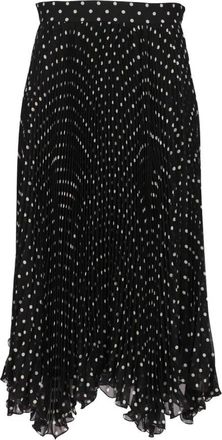 Valentino Garavani Polka Dot Midi Rok - Dames - Midirokken - Zwart - M - Rokken