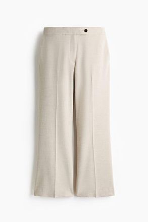 H&M Bootcut Ankle-length Trousers in Light Beige at Nordstrom, Size 18