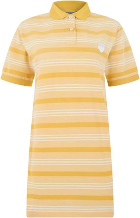 Prada Short Dresses, female, Yellow, Size: XS Dress in Cotton Stripes