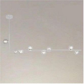 Trade Shop Trade Shop - Copy Of Lampadario A Sospensione Argento Con 2 Sfere In Vetro Bianco Attacco G9 E27 33498