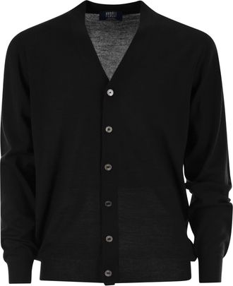 Fedeli Lightweight Virgin Wool Cardigan