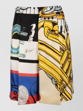 Celine pleated mini skirt colorful print design