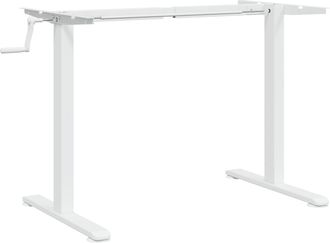 vidaXL Marco De Escritorio De Pie Acero Blanco (94-135)x60x(70-114) Cm Vidaxl